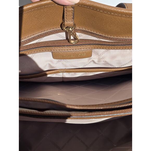 Original Michael Kors saddle brown handbag With Goldware - Picture 8 of 8